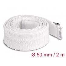 Koszulka pleciona z suwakiem odporna na temperaturę 2 m x 50 mm biała Delock 20829