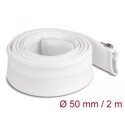 Koszulka pleciona z suwakiem odporna na temperaturę 2 m x 50 mm biała Delock 20829