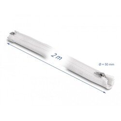 Koszulka pleciona z suwakiem odporna na temperaturę 2 m x 50 mm biała Delock 20829 Koszulka pleciona z suwakiem odporna na temperaturę 2 m x 50 mm biała Delock 20829