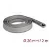 Koszulka pleciona z suwakiem odporna na temperaturę 2 m x 20 mm szara Delock 20830