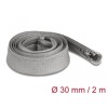 Koszulka pleciona z suwakiem odporna na temperaturę 2 m x 30 mm szara Delock 20831