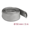 Koszulka pleciona z suwakiem odporna na temperaturę 2 m x 50 mm szara Delock 20832