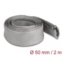 Koszulka pleciona z suwakiem odporna na temperaturę 2 m x 50 mm szara Delock 20832