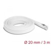 Koszulka pleciona z suwakiem odporna na temperaturę 3 m x 20 mm biała Delock 20833