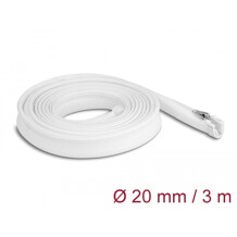Koszulka pleciona z suwakiem odporna na temperaturę 3 m x 20 mm biała Delock 20833