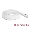 Koszulka pleciona z suwakiem odporna na temperaturę 3 m x 20 mm biała Delock 20833