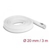 Koszulka pleciona z suwakiem odporna na temperaturę 3 m x 20 mm biała Delock 20833