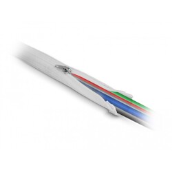Koszulka pleciona z suwakiem odporna na temperaturę 3 m x 20 mm biała Delock 20833 Koszulka pleciona z suwakiem odporna na temperaturę 3 m x 20 mm biała Delock 20833