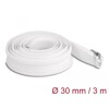 Koszulka pleciona z suwakiem odporna na temperaturę 3 m x 30 mm biała Delock 20834