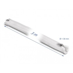 Koszulka pleciona z suwakiem odporna na temperaturę 3 m x 30 mm biała Delock 20834 Koszulka pleciona z suwakiem odporna na temperaturę 3 m x 30 mm biała Delock 20834