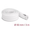 Koszulka pleciona z suwakiem odporna na temperaturę 3 m x 50 mm biała Delock 20835