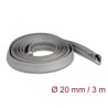 Koszulka pleciona z suwakiem odporna na temperaturę 3 m x 20 mm szara Delock 20836