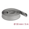 Koszulka pleciona z suwakiem odporna na temperaturę 3 m x 30 mm szara Delock 20837