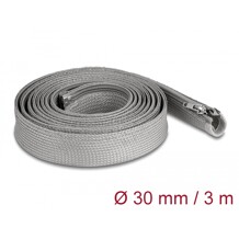 Koszulka pleciona z suwakiem odporna na temperaturę 3 m x 30 mm szara Delock 20837