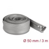 Koszulka pleciona z suwakiem odporna na temperaturę 3 m x 50 mm szara Delock 20838