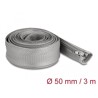 Koszulka pleciona z suwakiem odporna na temperaturę 3 m x 50 mm szara Delock 20838