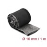 Rękaw pleciony EMC z rzepem odporny na ciepło 1 m x 16 mm czarny Delock 20840