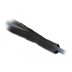 Rękaw pleciony EMC z rzepem odporny na ciepło 1 m x 20 mm czarny Delock 20841 Rękaw pleciony EMC z rzepem odporny na ciepło 1 m x 20 mm czarny Delock 20841