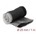Rękaw pleciony EMC z rzepem odporny na ciepło 1 m x 25 mm czarny Delock 20842