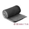 Rękaw pleciony EMC z rzepem odporny na ciepło 1 m x 30 mm czarny Delock 20843