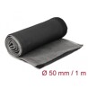 Rękaw pleciony EMC z rzepem odporny na ciepło 1 m x 50 mm czarny Delock 20844