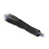 Rękaw pleciony EMC z rzepem odporny na ciepło 1 m x 50 mm czarny Delock 20844