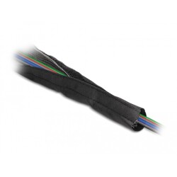 Rękaw pleciony EMC z rzepem odporny na ciepło 1 m x 50 mm czarny Delock 20844 Rękaw pleciony EMC z rzepem odporny na ciepło 1 m x 50 mm czarny Delock 20844