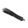 Rękaw pleciony EMC z rzepem odporny na ciepło 1 m x 50 mm czarny Delock 20844