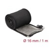 Rękaw pleciony EMC z zamkiem błyskawicznym odporny na ciepło 1 m x 16 mm czarny Delock 20845