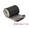 Rękaw pleciony EMC z zamkiem błyskawicznym odporny na ciepło 1 m x 20 mm czarny Delock 20846