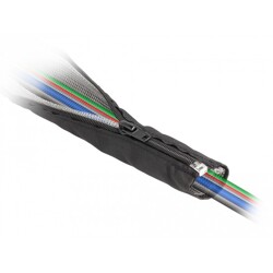 Rękaw pleciony EMC z zamkiem błyskawicznym odporny na ciepło 1 m x 20 mm czarny Delock 20846 Rękaw pleciony EMC z zamkiem błyskawicznym odporny na ciepło 1 m x 20 mm czarny Delock 20846