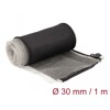 Rękaw pleciony EMC z zamkiem błyskawicznym odporny na ciepło 1 m x 30 mm czarny Delock 20848