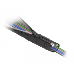 Rękaw pleciony EMC z zamkiem błyskawicznym odporny na ciepło 1 m x 30 mm czarny Delock 20848 Rękaw pleciony EMC z zamkiem błyskawicznym odporny na ciepło 1 m x 30 mm czarny Delock 20848