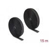Mocna taśma rzepowa 15 m x 25 mm czarna Delock 20851