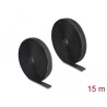 Mocna taśma rzepowa 15 m x 25 mm czarna Delock 20851