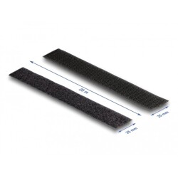 Mocna taśma rzepowa 25 m x 25 mm czarna Delock 20853 Mocna taśma rzepowa 25 m x 25 mm czarna Delock 20853