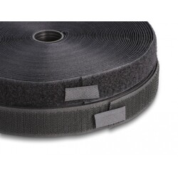 Mocna taśma rzepowa 25 m x 25 mm czarna Delock 20853 Mocna taśma rzepowa 25 m x 25 mm czarna Delock 20853