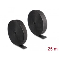 Mocna taśma rzepowa 25 m x 50 mm czarna Delock 20856