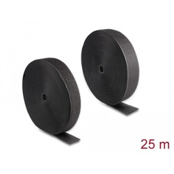 Mocna taśma rzepowa 25 m x 50 mm czarna Delock 20856