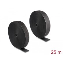 Mocna taśma rzepowa 25 m x 50 mm czarna Delock 20856