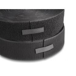 Mocna taśma rzepowa 25 m x 50 mm czarna Delock 20856 Mocna taśma rzepowa 25 m x 50 mm czarna Delock 20856