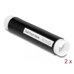 Rurka samokurczliwa 25 mm x 130 mm 2 sztuki czarna Delock 20858