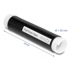 Rurka samokurczliwa 25 mm x 130 mm 2 sztuki czarna Delock 20858