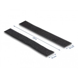 Mocna taśma rzepowa samoprzylepna 25 m x 25 mm czarna Delock 20859 Mocna taśma rzepowa samoprzylepna 25 m x 25 mm czarna Delock 20859