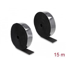 Mocna taśma rzepowa samoprzylepna 15 m x 50 mm czarna Delock 20860