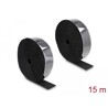 Mocna taśma rzepowa samoprzylepna 15 m x 50 mm czarna Delock 20860
