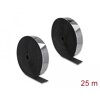 Mocna taśma rzepowa samoprzylepna 25 m x 50 mm czarna Delock 20862