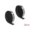 Mocna taśma rzepowa samoprzylepna 25 m x 50 mm czarna Delock 20862