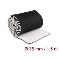 Przewód neoprenowy elastyczny z rzepem 1,5 m x 135 mm czarno-biały Delock 20864