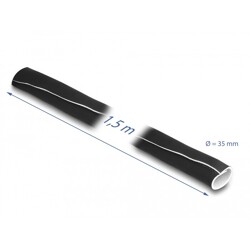 Przewód neoprenowy elastyczny z rzepem 1,5 m x 135 mm czarno-biały Delock 20864